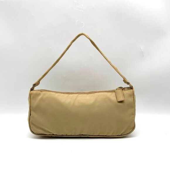 Prada Beige Tessuto Nylon Small Pouch Vintage Handbag - Picture 2 of 12
